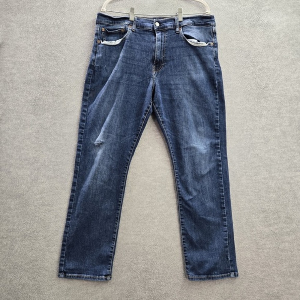 Lucky Brand Men Jeans 36x30 Blue Denim 410 Athletic Straight Cotton Pockets